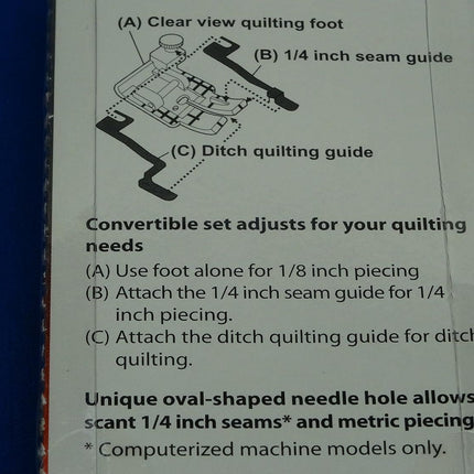 Janome Clear View Quilting Foot and Guide Set - image 4
