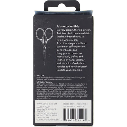 Gingher 3 1/2" Lions Tail Embroidery Scissors - image 5