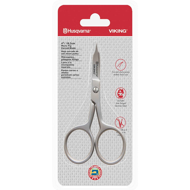 Viking 4" Micro Tip Curved Blade Scissors - image 2