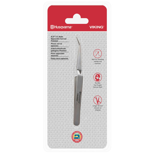 Viking 4.5" Opposable Curved Tweezers - image 2