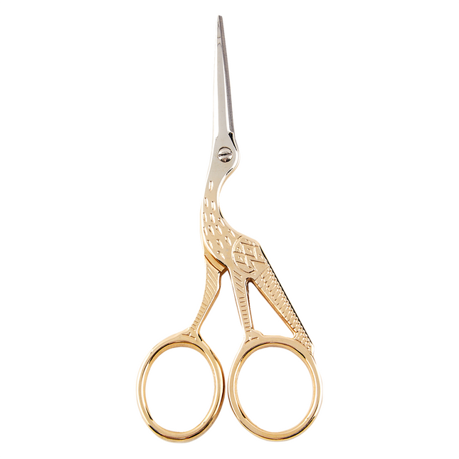 Klassé 4-1/2" Stork Embroidery Scissors