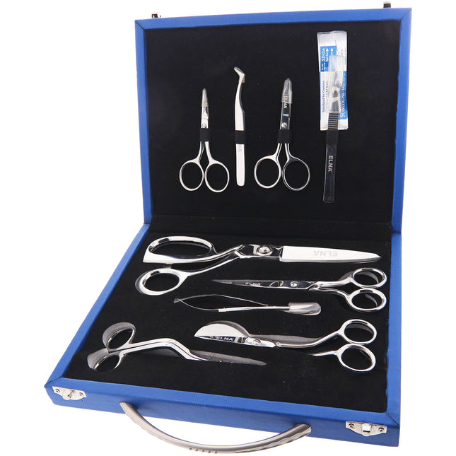 Elna 9pc Sewing & Embroidery Scissors Kit