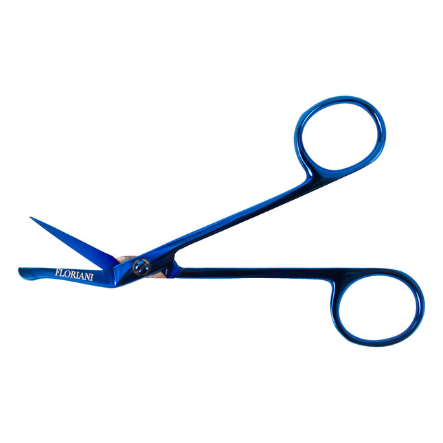 Floriani Metallic Blue Lace & Stabilizer Trimming Scissors