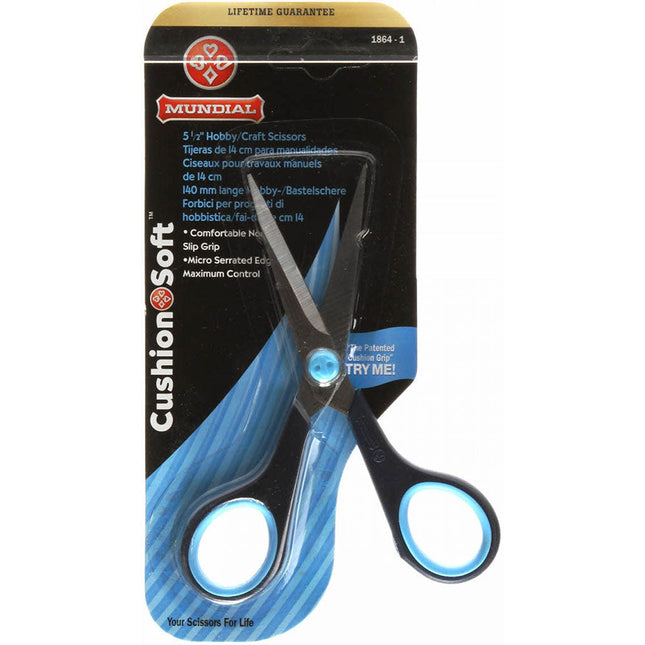 Mundial 5.5" Cushion Soft Hobby/Craft Scissors - image 2