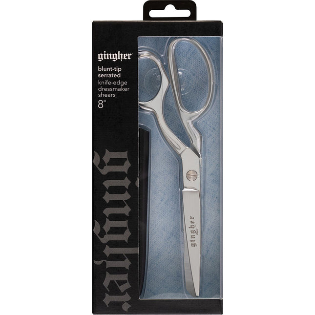 Gingher 8" Blunt-tip Serrated Knife Edge Dressmaker Shears - image 2