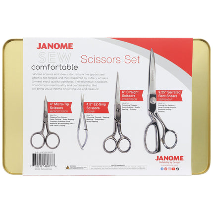 Janome Sew Comfortable 4pc Scissors Set - image 3
